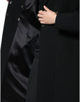 Dolce & Gabbana Black Double Breasted Trench Coat Jacket
