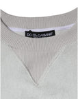 Dolce & Gabbana White Nylon Stretch Crew Neck Pullover Sweater
