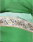 Dolce & Gabbana Green Silk Granita Al Limone Long Sleeves Sweater