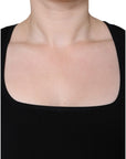 Dolce & Gabbana Black Long Sleeves Blouse Square Neck Top