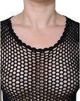 Dolce & Gabbana Black Mesh See Through Sleeveless Tank Top