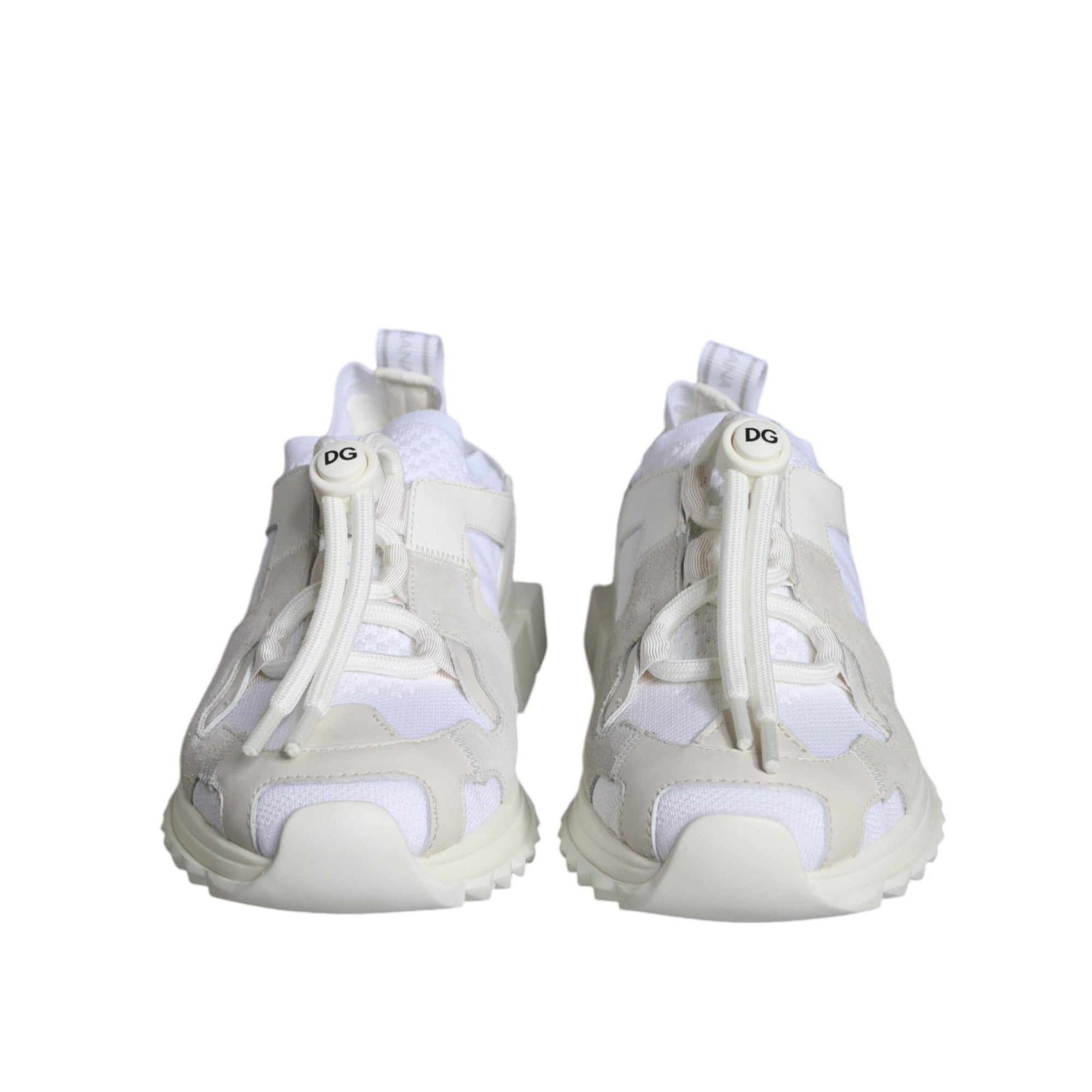 Dolce & Gabbana White Mesh Sorrento Trekking Sneakers Shoes