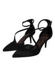 Dolce & Gabbana Black Suede Ankle Strap Pumps Heels Shoes