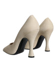 Dolce & Gabbana Beige Suede Leather High Heels Pumps Shoes