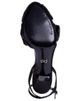 Dolce & Gabbana Black Goatskin Women Sandal