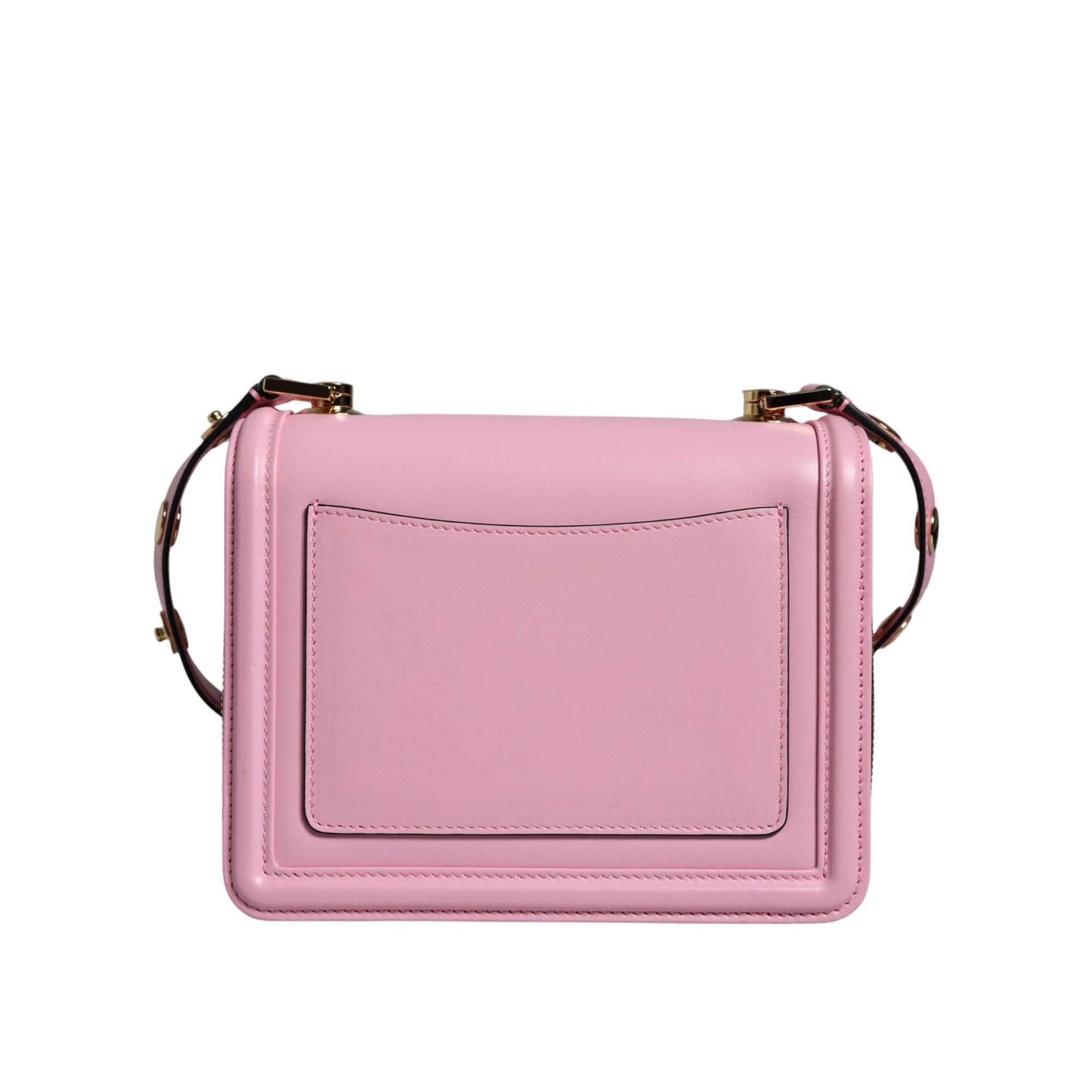 Dolce & Gabbana Baby Pink LOLA Leather Studded Crossbody Strap Bag