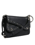 Dolce & Gabbana Black Small Leather Studded Shoulder Crossbody Bag