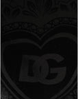 Dolce & Gabbana Black Printed Crew Neck Sweatshirt Sweater