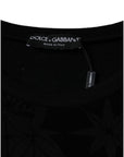 Dolce & Gabbana Black Printed Crew Neck Sweatshirt Sweater