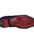 Dolce & Gabbana Plush Purple Sheep Fur Loafers