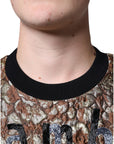 Dolce & Gabbana Brown Jacquard Mambo Pineapple Pullover Sweater