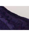 Dolce & Gabbana Plush Purple Sheep Fur Loafers