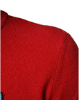 Dolce & Gabbana Red I'm The King Wool Crew Neck Sweatshirt Sweater