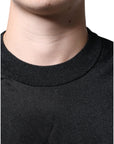 Dolce & Gabbana Black Polyester Pullover Sweatshirt Sweater
