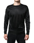 Dolce & Gabbana Black Polyester Pullover Sweatshirt Sweater