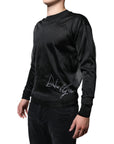 Dolce & Gabbana Black Polyester Pullover Sweatshirt Sweater