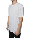 Dolce & Gabbana White Logo Embossed Cotton Crewneck T-shirt