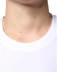 Dolce & Gabbana White Metal DG Logo Cotton Short Sleeves T-shirt
