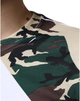 Dolce & Gabbana White Camouflage Stars Crew Neck T-shirt