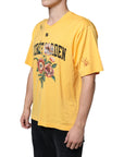 Dolce & Gabbana Yellow Secret Graden Floral Cotton Crew Neck T-shirt