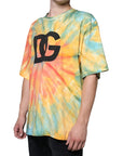 Dolce & Gabbana Multicolor Tie-Dye Logo Cotton T-shirt