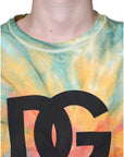 Dolce & Gabbana Multicolor Tie-Dye Logo Cotton T-shirt
