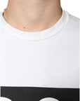 Dolce & Gabbana White Cotton DG Logo Print Casual T-shirt