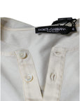 Dolce & Gabbana Off White Cotton Short Sleeves T-shirt