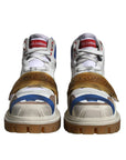 Dolce & Gabbana Multicolor Leather Trekking Sneakers Boots Shoes