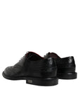 Dolce & Gabbana Black Leather Oxford Wingtip Formal Shoes