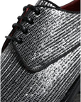 Dolce & Gabbana Silver Polyurethane Derby Formal Dress Shoes