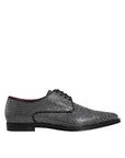 Dolce & Gabbana Silver Polyurethane Derby Formal Dress Shoes