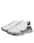 Dolce & Gabbana White Silver Daymaster Low Top Sneakers Shoes