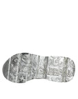 Dolce & Gabbana White Silver Daymaster Low Top Sneakers Shoes