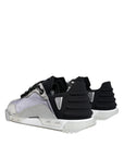 Dolce & Gabbana Silver Black Nylon NS1 Low Top Sneakers Shoes