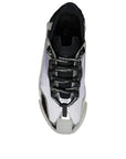 Dolce & Gabbana Silver Black Nylon NS1 Low Top Sneakers Shoes