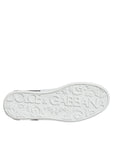 Dolce & Gabbana Black Leather Logo Portofino Sneaker Shoes