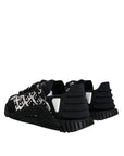 Dolce & Gabbana Black Logo Lace Up Low Top NS1 Sneakers Shoes