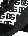 Dolce & Gabbana Black Logo Lace Up Low Top NS1 Sneakers Shoes