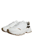 Dolce & Gabbana White Gold DAYMASTER Leather Sneakers Shoes