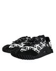 Dolce & Gabbana Black Logo Lace Up Low Top NS1 Sneakers Shoes