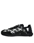 Dolce & Gabbana Black Logo Lace Up Low Top NS1 Sneakers Shoes