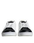 Dolce & Gabbana White Leather Logo Portofino Sneaker Shoes