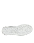 Dolce & Gabbana White Leather Logo Portofino Sneaker Shoes