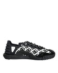 Dolce & Gabbana Black Logo Lace Up Low Top NS1 Sneakers Shoes