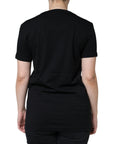 Dolce & Gabbana Black Cotton Crew Neck Short Sleeve T-shirt