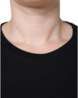 Dolce & Gabbana Black Cotton Crew Neck Short Sleeve T-shirt