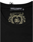 Dolce & Gabbana Black Cotton Crew Neck Short Sleeve T-shirt