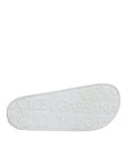Dolce & Gabbana White Rubber Slides Sandals Beachwear Shoes
