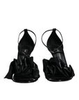 Dolce & Gabbana Black Leather Ankle Strap Heel Sandals Shoes